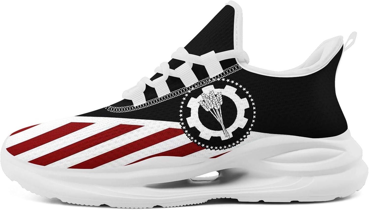 Мужские беговые кроссовки с сеткой, дизайн с американским флагом для патриотических энтузиастов и ветеранов Onegam, белый/черный/красный
Мужские беговые кроссовки с сеткой, дизайн с американским флагом для патриотических энтузиастов и ветеранов Onegam, белый/черный/красный