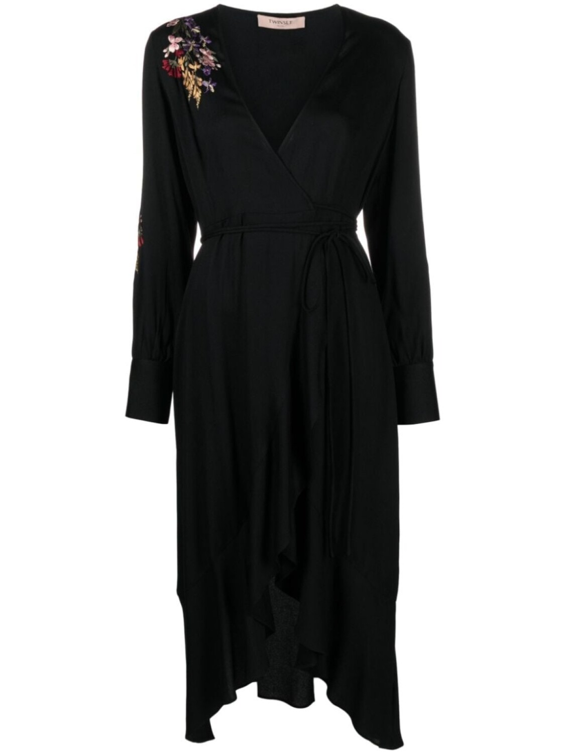 TWINSET креповое платье с цветочной вышивкой, черный
TWINSET креповое платье с цветочной вышивкой, черный