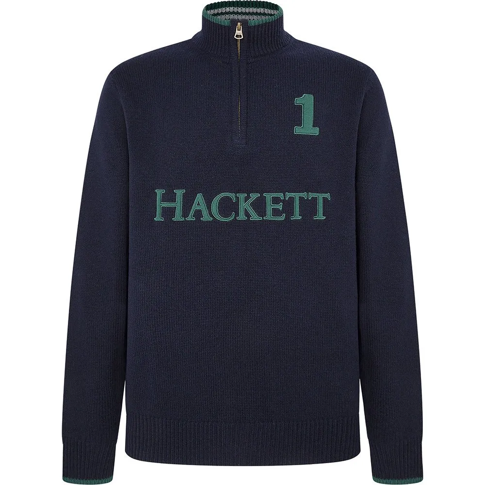 Свитер Hackett HM703226 half zip, синий 
Свитер Hackett HM703226 half zip, синий