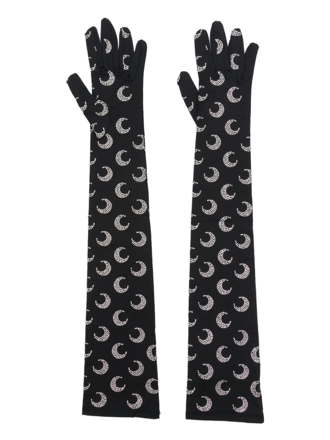 Перчатки Marine Serre, украшенные стразами, черный
Перчатки Marine Serre, украшенные стразами, черный