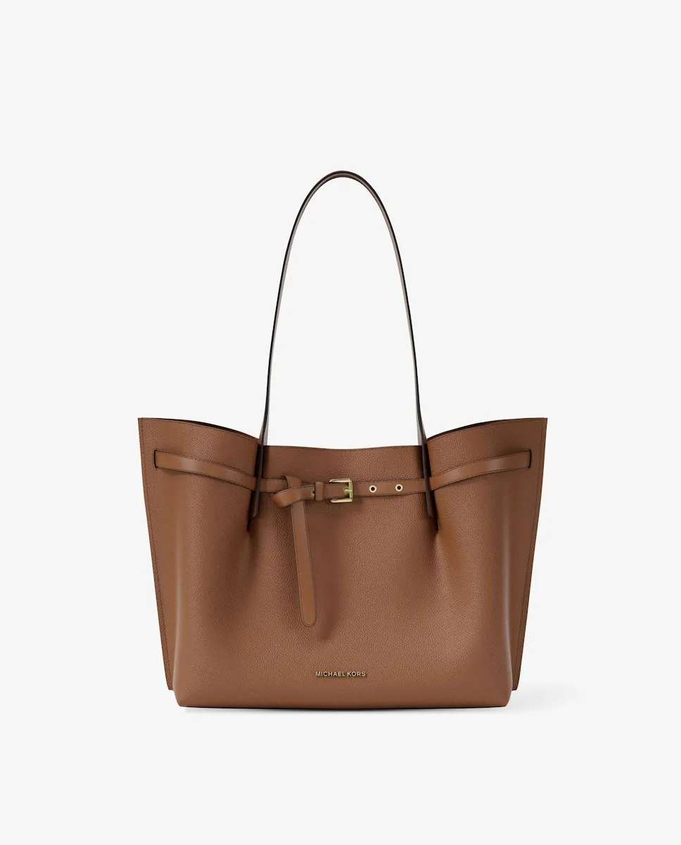 Большая кожаная сумка-тоут Emilia Michael Michael Kors, коричневый
Большая кожаная сумка-тоут Emilia Michael Michael Kors, коричневый