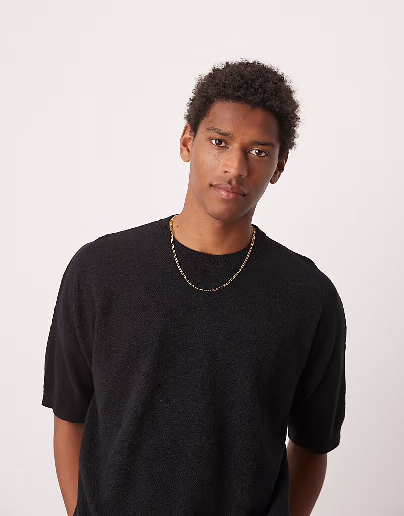 Футболка свободного кроя ASOS DESIGN из трикотажной ткани пике черного цвета
Футболка свободного кроя ASOS DESIGN из трикотажной ткани пике черного цвета