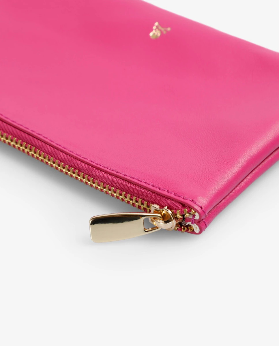 Женский кожаный кошелек с металлизированным логотипом Scalpers, фуксия
Женский кожаный кошелек с металлизированным логотипом Scalpers, фуксия