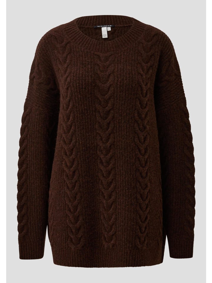 Вязаный свитер цвета 89W0_темно-коричневый QS
Вязаный свитер цвета 89W0_темно-коричневый QS