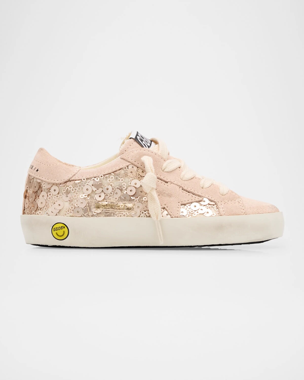 Эксклюзивные бледно-розовые кроссовки Super Star для девочек со шнуровкой из бледно-розовых пайеток, для малышей/малышей Golden Goose, цвет Light Pinklight Beige
Эксклюзивные бледно-розовые кроссовки Super Star для девочек со шнуровкой из бледно-розовых пайеток, для малышей/малышей Golden Goose, цвет Light Pinklight Beige