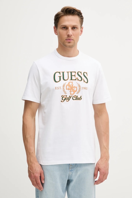 Хлопковая футболка 4G Guess, белый
Хлопковая футболка 4G Guess, белый