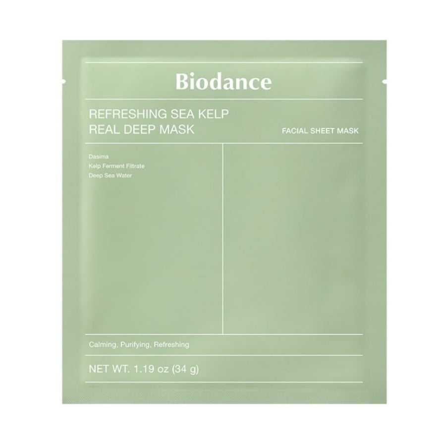 Biodance Refreshing Sea Kelp Real Deep Mask 34 г - успокаивающая маска
Biodance Refreshing Sea Kelp Real Deep Mask 34 г - успокаивающая маска