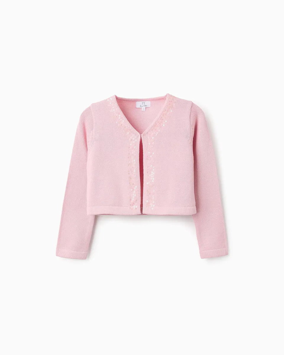 Куртка для девочки из 100% хлопка с пайетками Zippy, розовый
Куртка для девочки из 100% хлопка с пайетками Zippy, розовый