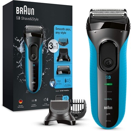Мужская электробритва Series 3 3010Bt Shave And Style, Braun
Мужская электробритва Series 3 3010Bt Shave And Style, Braun