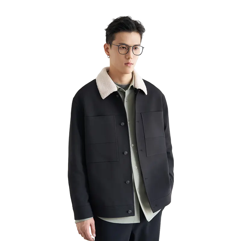 A.B.X Рабочая куртка с большим накладным карманом, Black, Padded
A.B.X Рабочая куртка с большим накладным карманом, Black, Padded