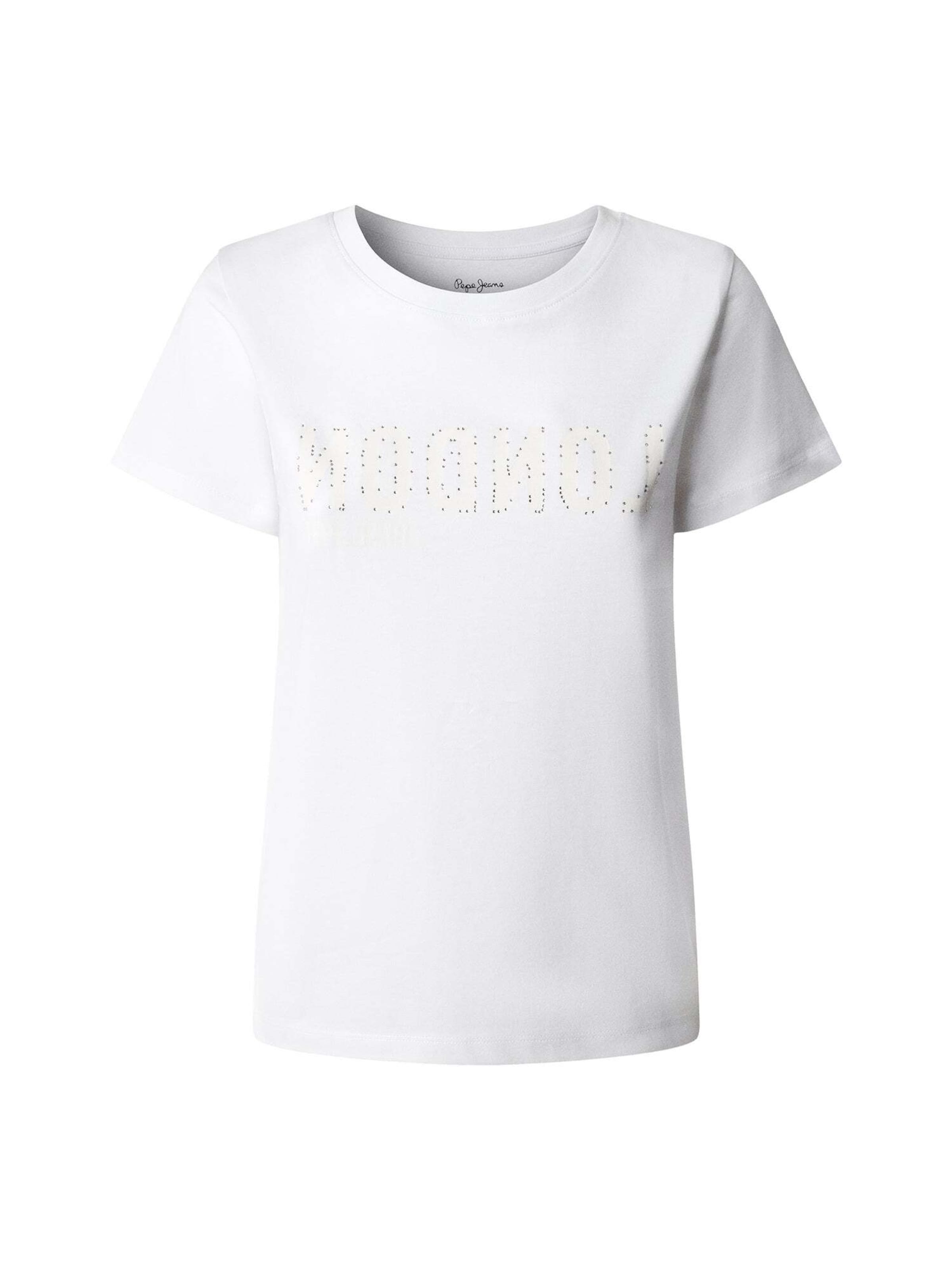 Pepe Jeans Футболка 'Benina' в белом цвете
Pepe Jeans Футболка 'Benina' в белом цвете