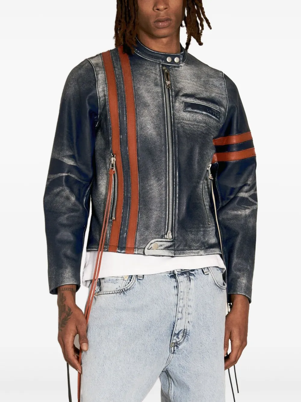 Кожаная куртка с полосками EYTYS, синий
Кожаная куртка с полосками EYTYS, синий