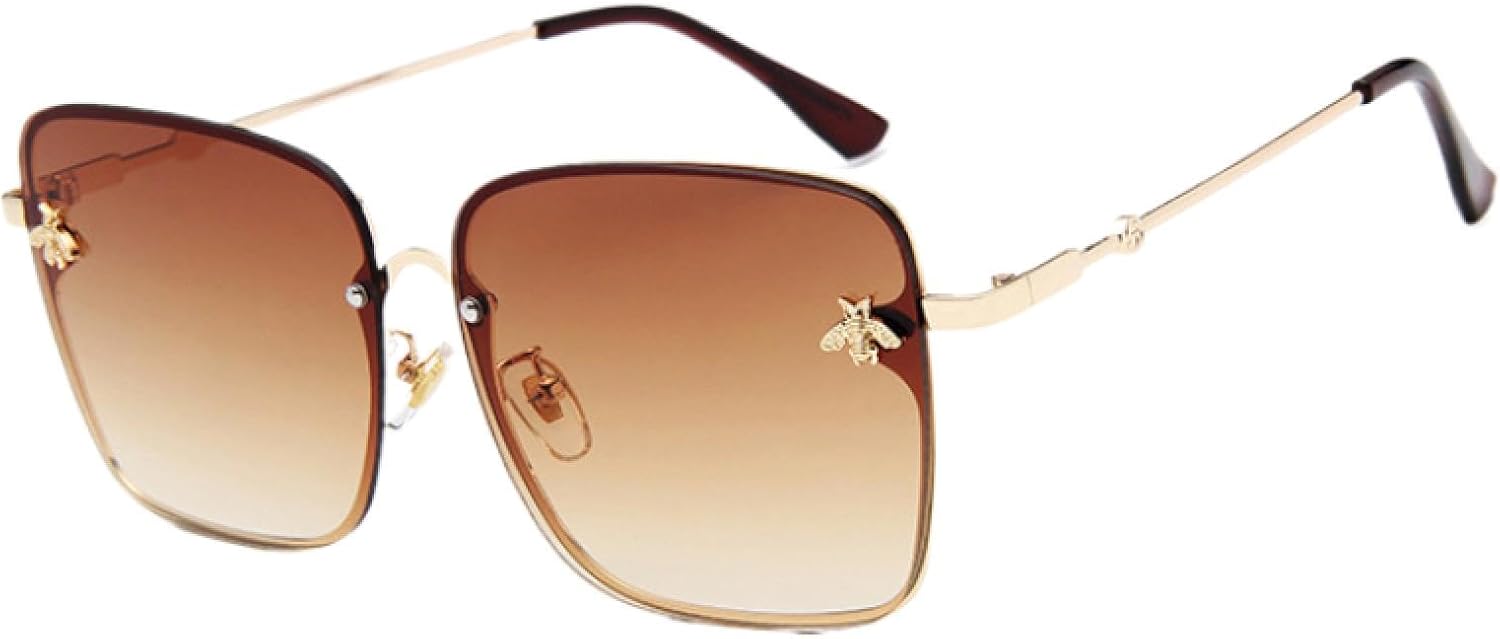 Солнцезащитные очки с защитой от УФ-излучения UV400 | Большие без оправы с градиентным переходом | Для женщин и мужчин, для занятий спортом на открытом воздухе и вождения DSVIGF, Gold Clear Brown
Солнцезащитные очки с защитой от УФ-излучения UV400 | Большие без оправы с градиентным переходом | Для женщин и мужчин, для занятий спортом на открытом воздухе и вождения DSVIGF, Gold Clear Brown