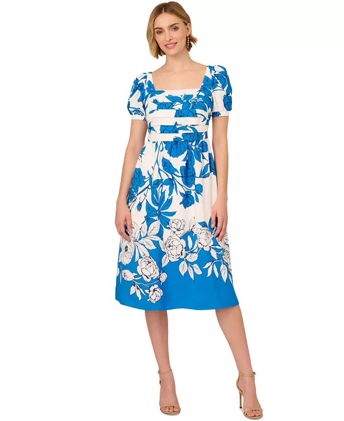 Женское платье А-силуэта с квадратным вырезом и цветочным принтом Adrianna Papell, синий
Женское платье А-силуэта с квадратным вырезом и цветочным принтом Adrianna Papell, синий