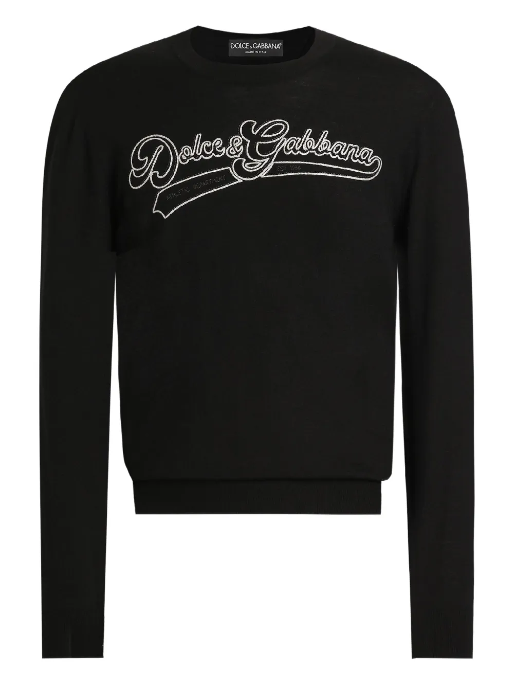 Свитер с круглым вырезом и логотипом Dolce & Gabbana, черный
Свитер с круглым вырезом и логотипом Dolce & Gabbana, черный