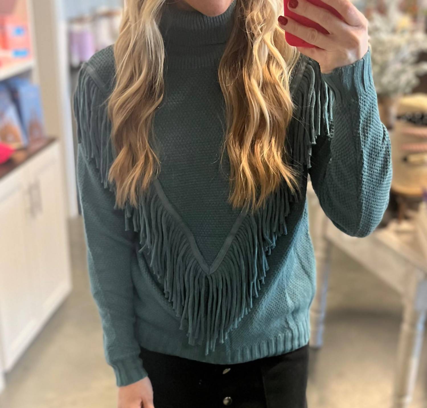 Свитер с бахромой в цвете морской волны Miss Sparkling, Teal
Свитер с бахромой в цвете морской волны Miss Sparkling, Teal