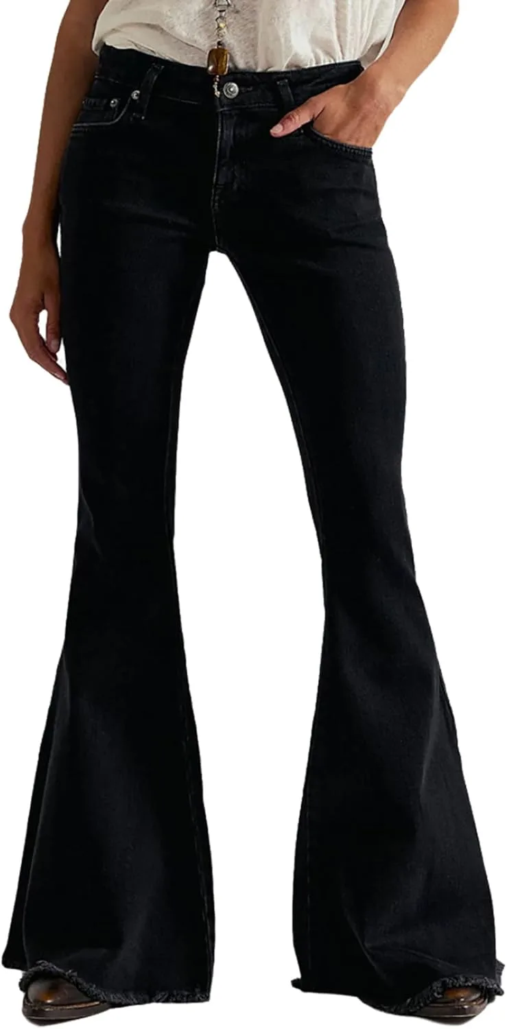 Женские джинсы Bell Bottom Mid Rise Stretchy Curvy Fit Raw Hem Wide Leg QLAUYIOE
Женские джинсы Bell Bottom Mid Rise Stretchy Curvy Fit Raw Hem Wide Leg QLAUYIOE