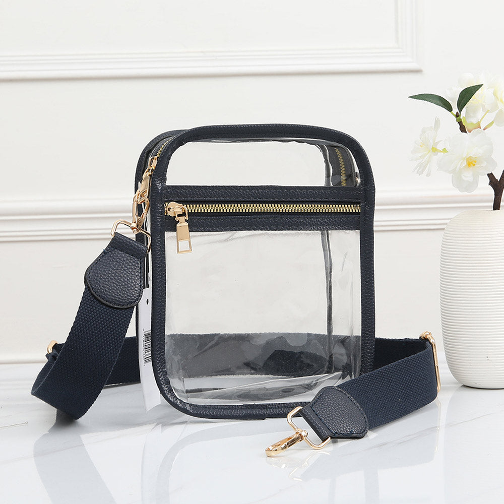 Прямоугольная прозрачная сумка через плечо из искусственной кожи FASHNZFAB, темно-синий
Прямоугольная прозрачная сумка через плечо из искусственной кожи FASHNZFAB, темно-синий