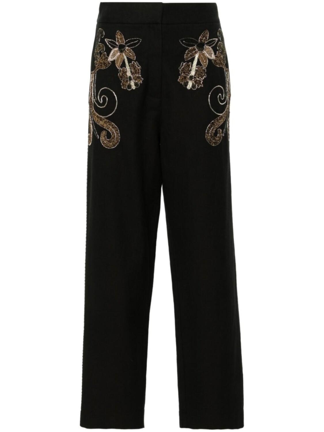 Forte Forte зауженные брюки с вышивкой бисером, черный
Forte Forte зауженные брюки с вышивкой бисером, черный