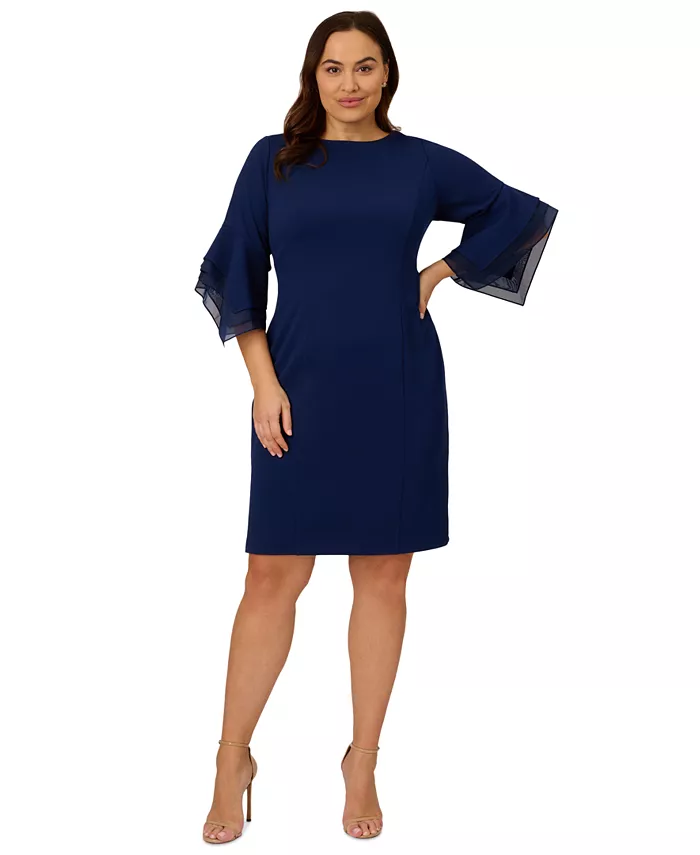 Платье-футляр с ярусными манжетами и рукавом 3/4, plus size Adrianna Papell, синий
Платье-футляр с ярусными манжетами и рукавом 3/4, plus size Adrianna Papell, синий