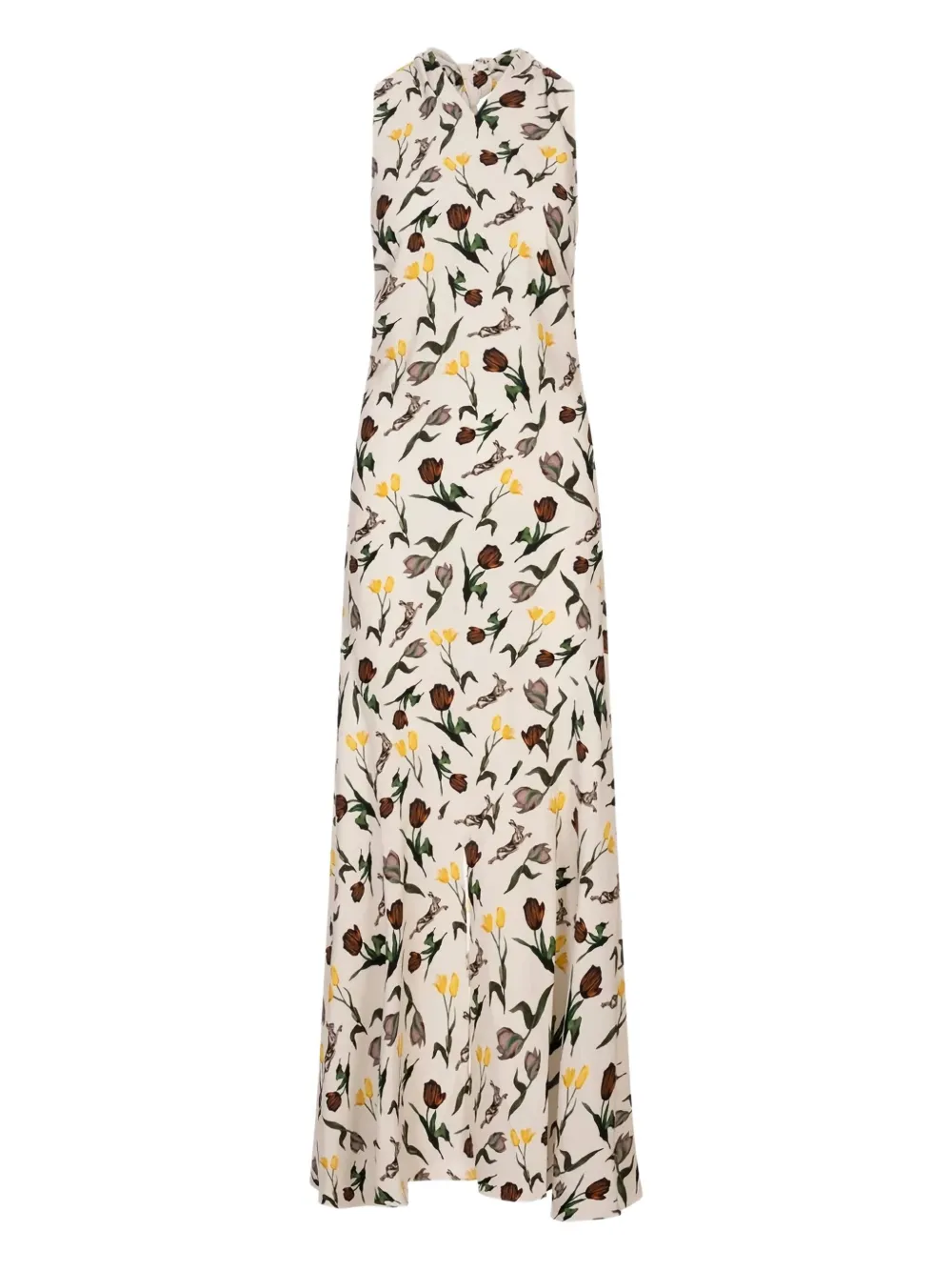 Платье с цветочным принтом и завязками Marni, белый
Платье с цветочным принтом и завязками Marni, белый