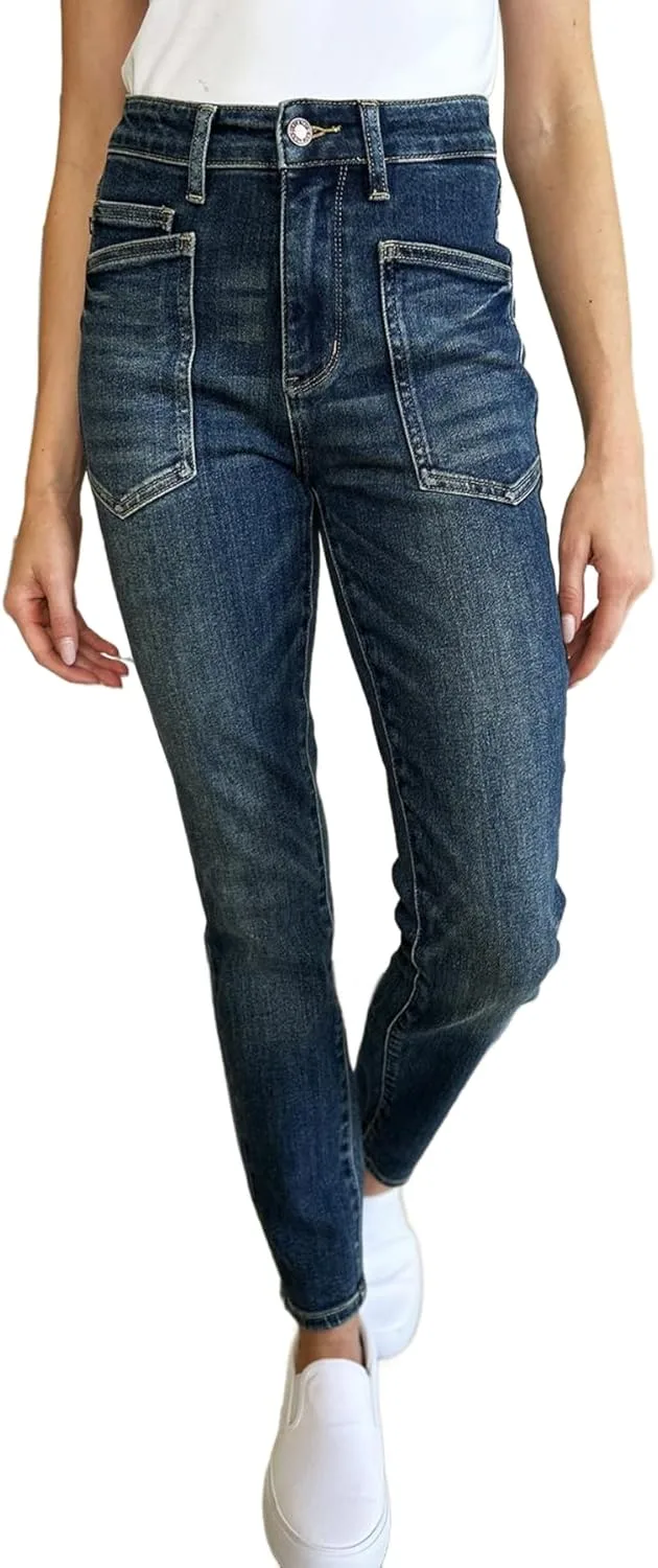 Judy-B женские джинсы casual high-waisted skinny с передними карманами washed medium blue Yanhoo
Judy-B женские джинсы casual high-waisted skinny с передними карманами washed medium blue Yanhoo