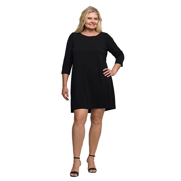 Платье A-line с рукавом три четверти до колена Plus size 24Seven Comfort Apparel, Black
Платье A-line с рукавом три четверти до колена Plus size 24Seven Comfort Apparel, Black