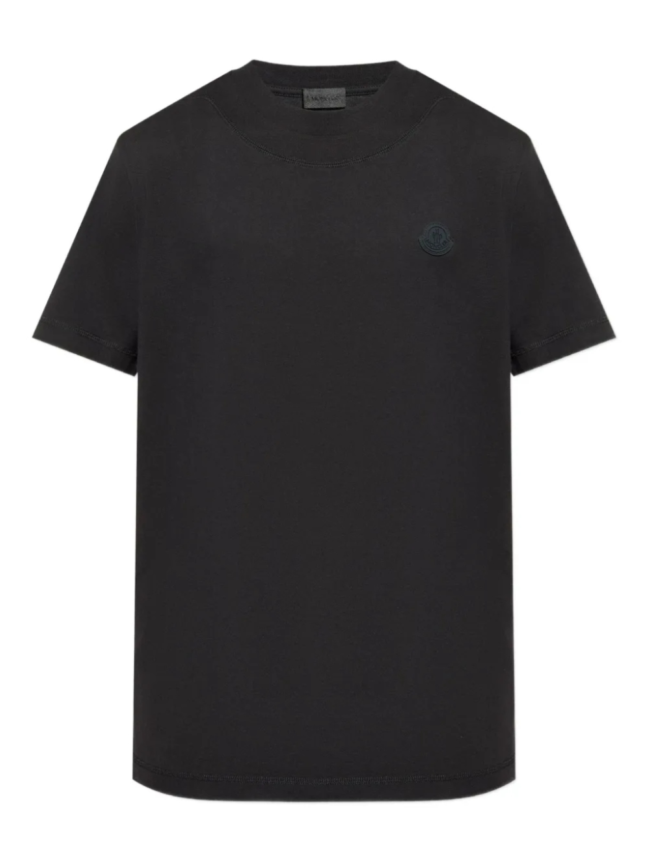Футболка из хлопка с нашивкой-логотипом Moncler, черный 
Футболка из хлопка с нашивкой-логотипом Moncler, черный