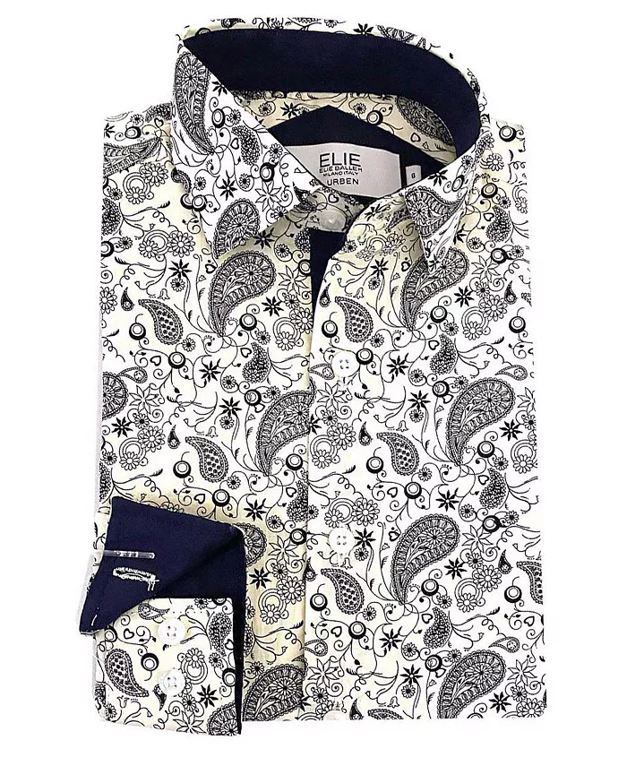 Белая рубашка с узором пейсли для мальчиков-подростков, Slim Fit Elie Balleh, белый
Белая рубашка с узором пейсли для мальчиков-подростков, Slim Fit Elie Balleh, белый