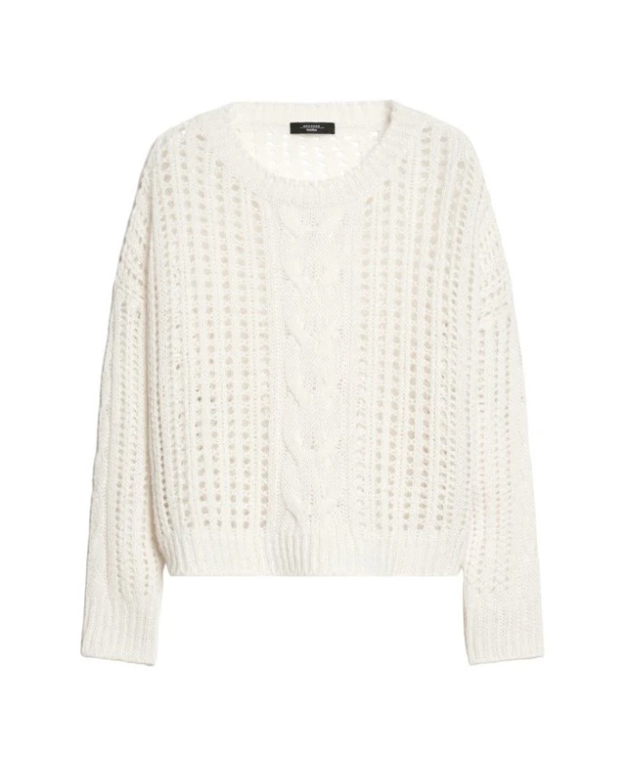 Вязаный свитер большого размера с круглым вырезом Weekend, бежевый
Вязаный свитер большого размера с круглым вырезом Weekend, бежевый