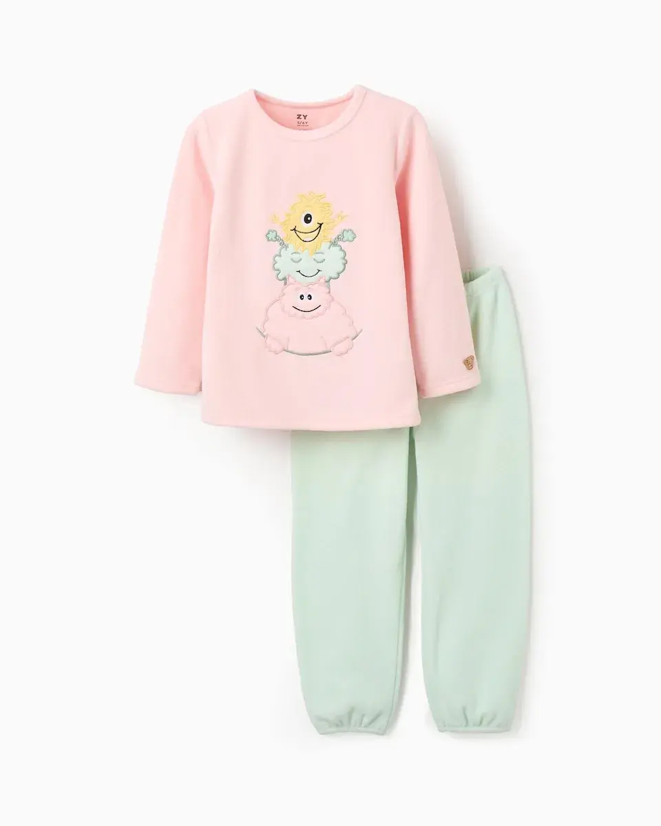 Детская флисовая пижама с вышивкой монстров Zippy, розовый/зеленый
Детская флисовая пижама с вышивкой монстров Zippy, розовый/зеленый