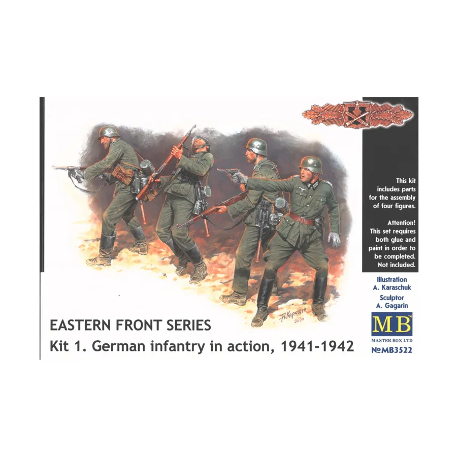 Немецкая пехота в действии 1941-1942 гг. (Восточный фронт), Eastern Front Battle Series (1:35) (Master Box)
Немецкая пехота в действии 1941-1942 гг. (Восточный фронт), Eastern Front Battle Series (1:35) (Master Box)