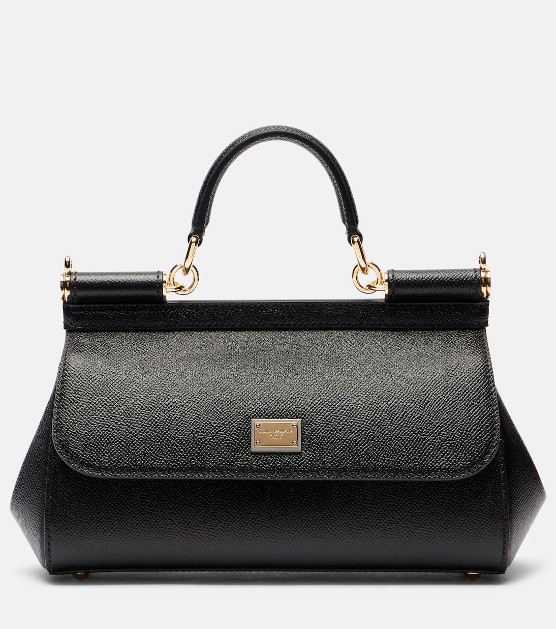 Сицилийская кожаная сумка-тоут малого размера EW Dolce&Gabbana, черный
Сицилийская кожаная сумка-тоут малого размера EW Dolce&Gabbana, черный