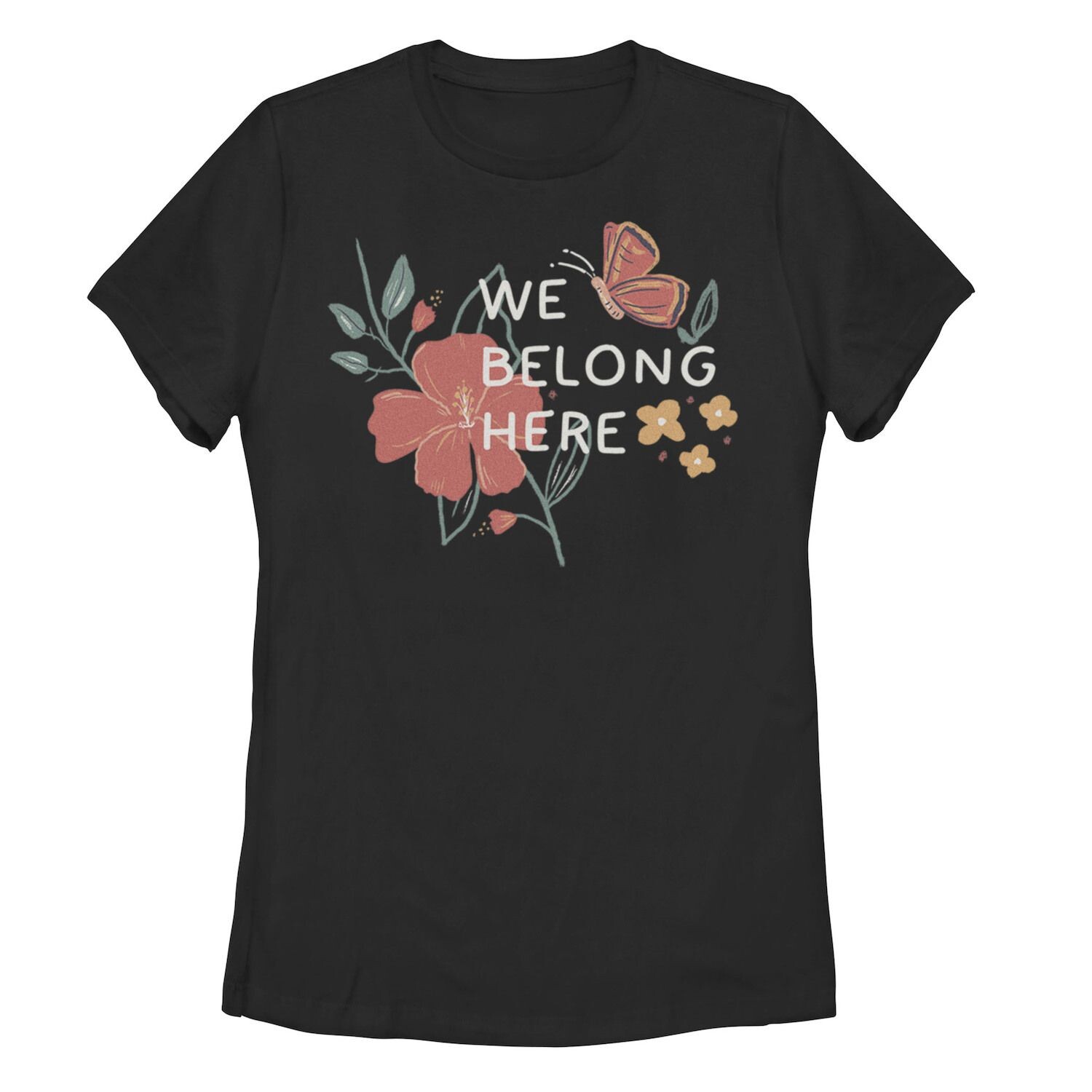 Вдохновляющая футболка с цветочным принтом Junior's We Belong Here Licensed Character
Вдохновляющая футболка с цветочным принтом Junior's We Belong Here Licensed Character