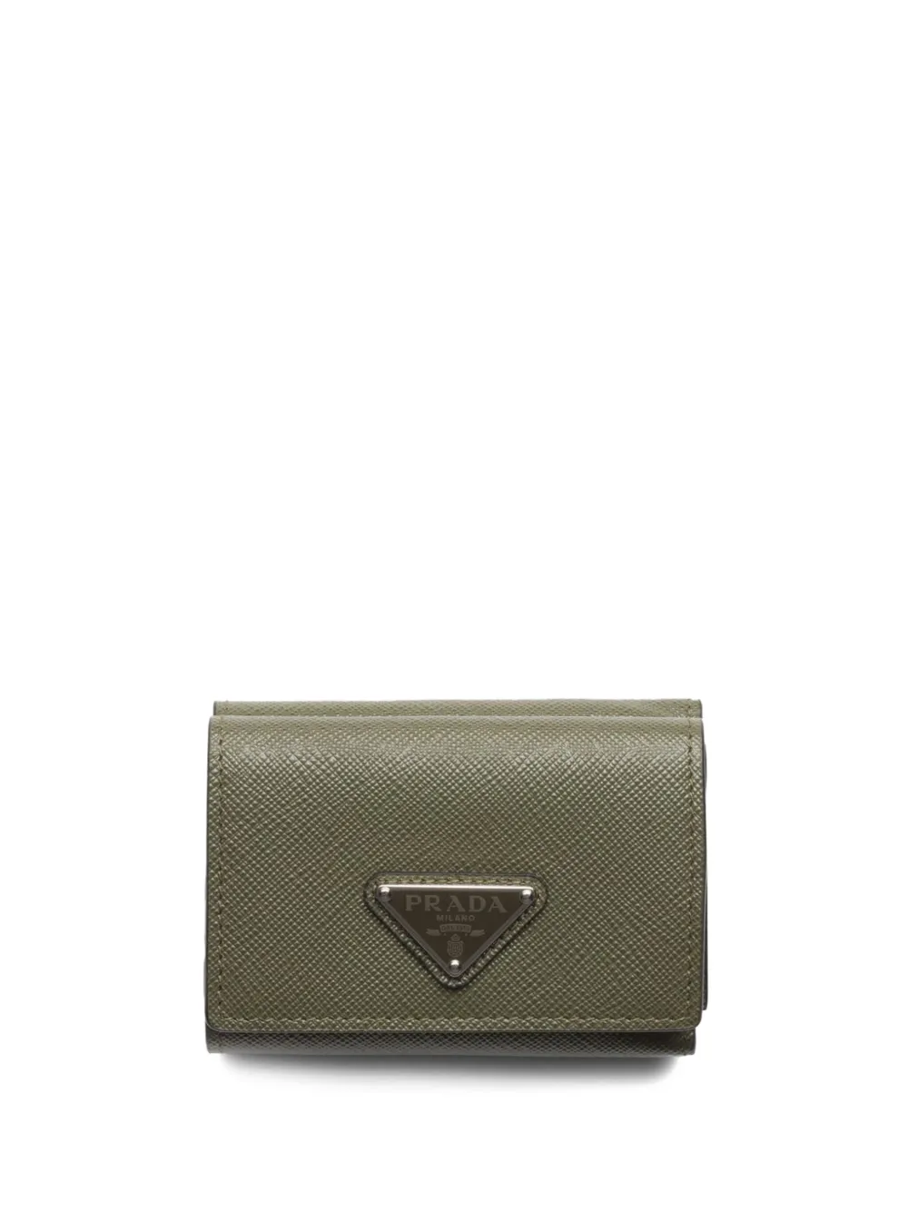 Кошелек из сафьяновой кожи с логотипом Prada, зеленый
Кошелек из сафьяновой кожи с логотипом Prada, зеленый