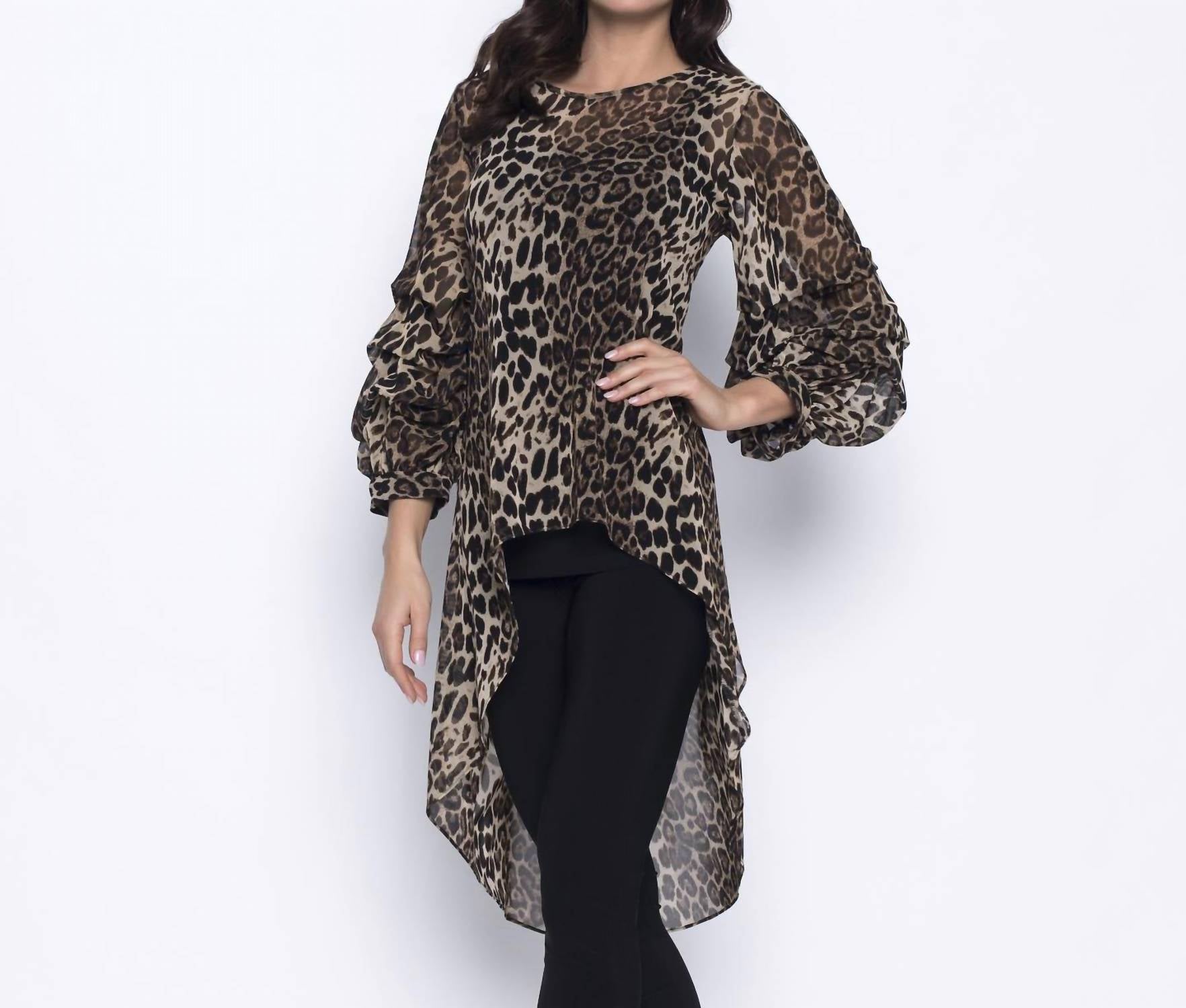 Туника с анималистичным принтом черного цвета Frank Lyman
Туника с анималистичным принтом черного цвета Frank Lyman