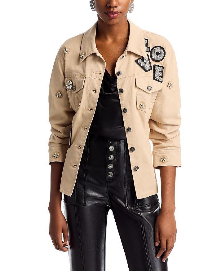 Cinq à Sept Куртка с присборенными рукавами Love, коричневый/бежевый
Cinq à Sept Куртка с присборенными рукавами Love, коричневый/бежевый