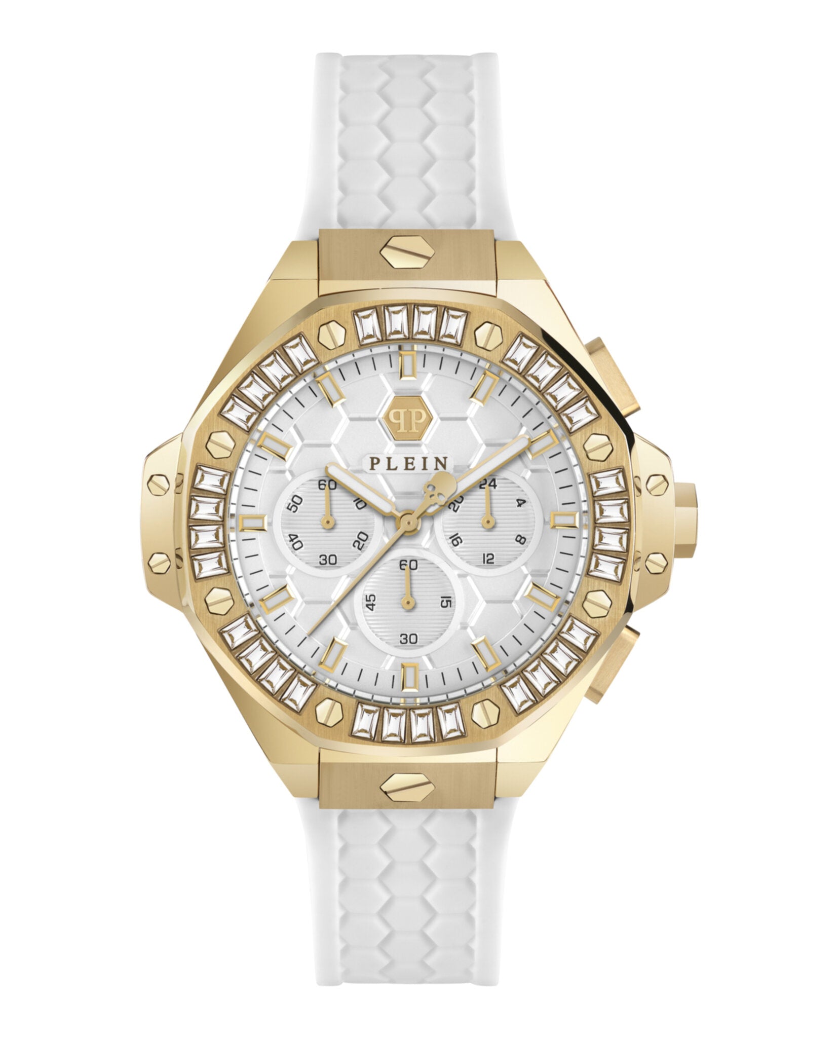 Часы Plein Chrono Royal из силикона PHILIPP PLEIN, белый/золотой/серебряный
Часы Plein Chrono Royal из силикона PHILIPP PLEIN, белый/золотой/серебряный