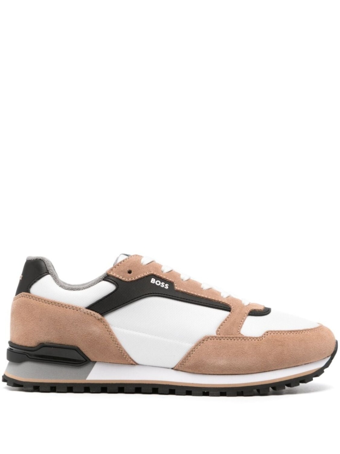 BOSS кроссовки со вставками, белый 
BOSS кроссовки со вставками, белый