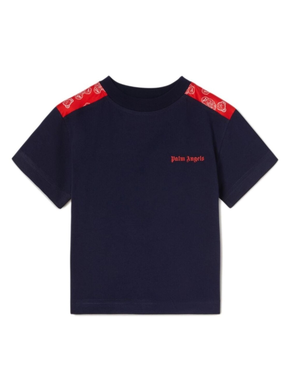 Palm Angels Kids футболка с вышитым логотипом, синий 
Palm Angels Kids футболка с вышитым логотипом, синий