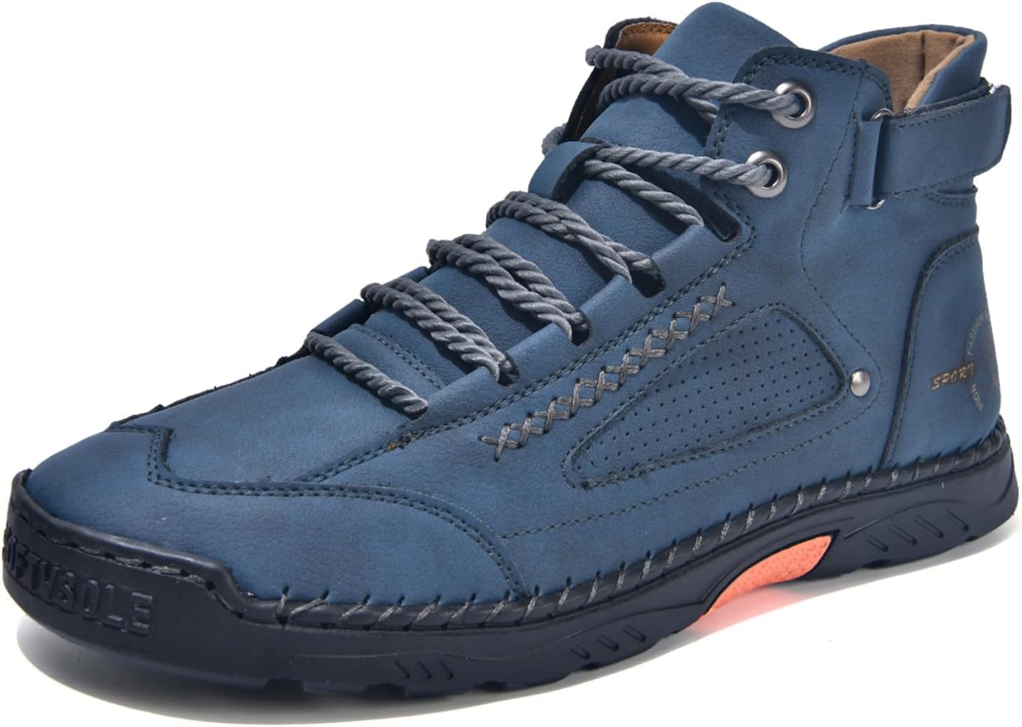 Мужские ручной работы ботинки Чукка с плоской подошвой, удобные, с круглым носком, мягкой подошвой, противоскользящие, на шнуровке, для работы, вождения, повседневной носки, прогулок и офиса Bedgmdeg, синий
Мужские ручной работы ботинки Чукка с плоской подошвой, удобные, с круглым носком, мягкой подошвой, противоскользящие, на шнуровке, для работы, вождения, повседневной носки, прогулок и офиса Bedgmdeg, синий