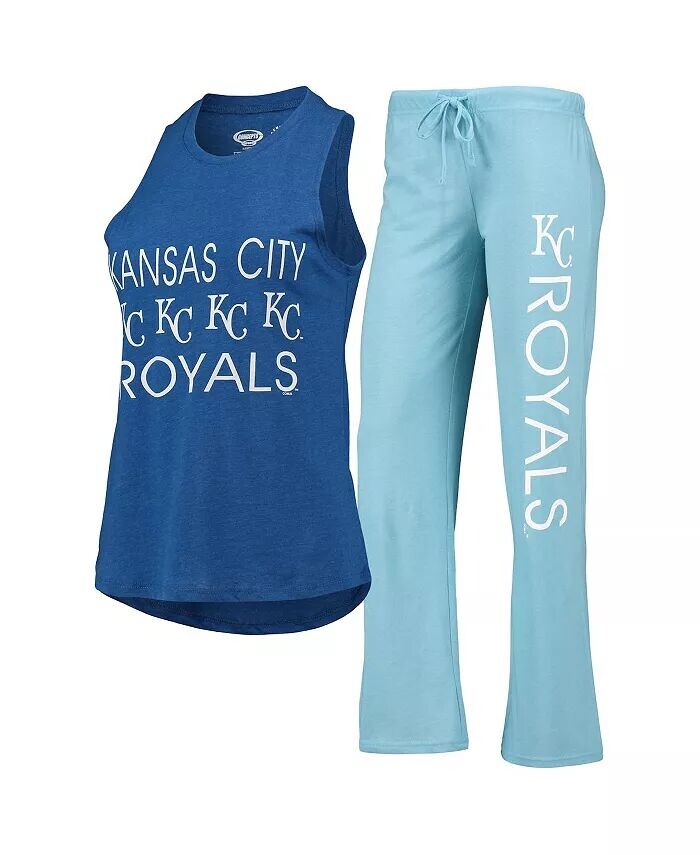 Женский светло-голубой комплект для сна Royal Kansas City Royals Meter Muscle, майка и штаны Concepts Sport
Женский светло-голубой комплект для сна Royal Kansas City Royals Meter Muscle, майка и штаны Concepts Sport