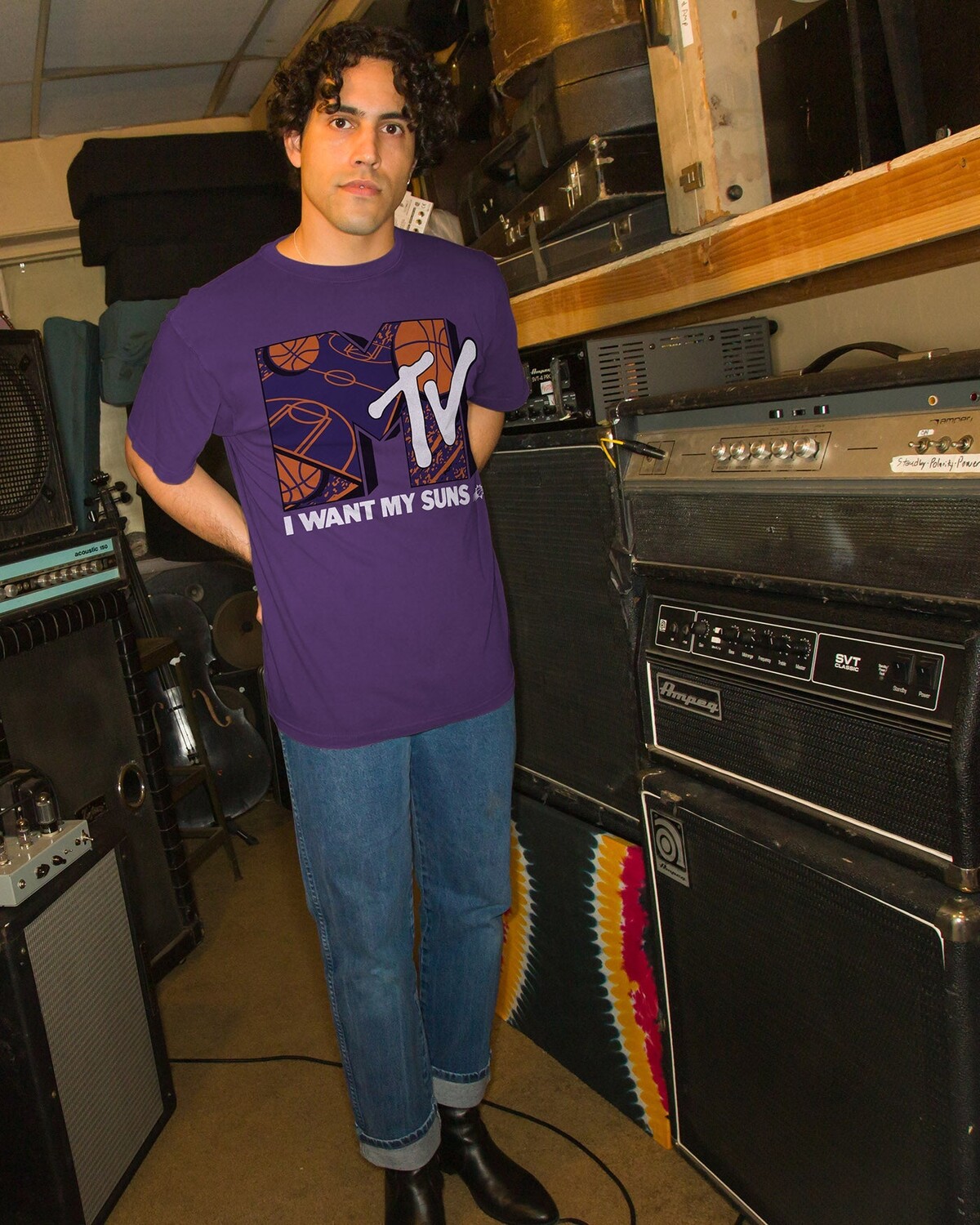 Suns x MTV «Я хочу свою фанатскую футболку» Junk Food Clothing, фиолетовый
Suns x MTV «Я хочу свою фанатскую футболку» Junk Food Clothing, фиолетовый