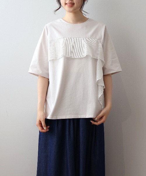 Сетчатая футболка-пуловер с оборками, короткий рукав, весна/лето MB mint breeze, светло-серый
Сетчатая футболка-пуловер с оборками, короткий рукав, весна/лето MB mint breeze, светло-серый