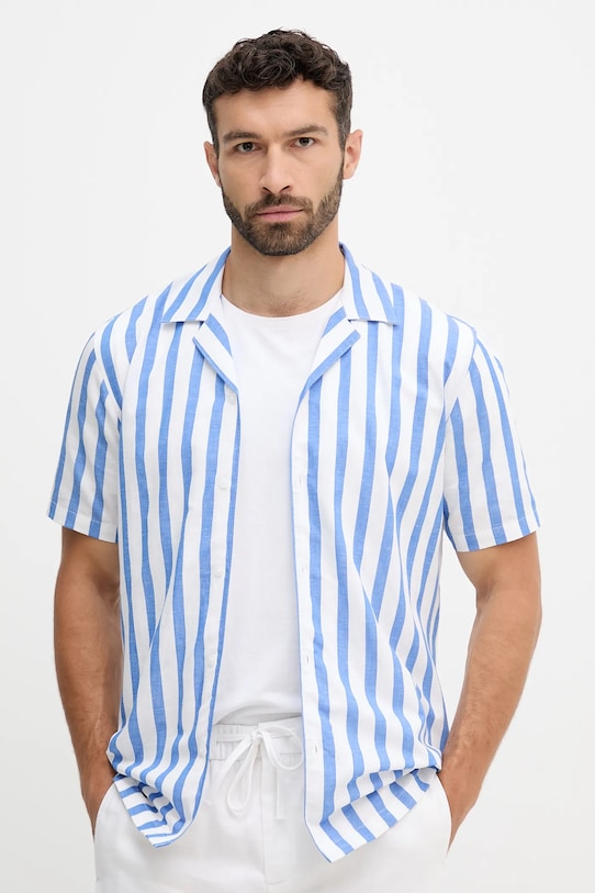 Рубашка с добавлением льна Lindbergh, синий
Рубашка с добавлением льна Lindbergh, синий