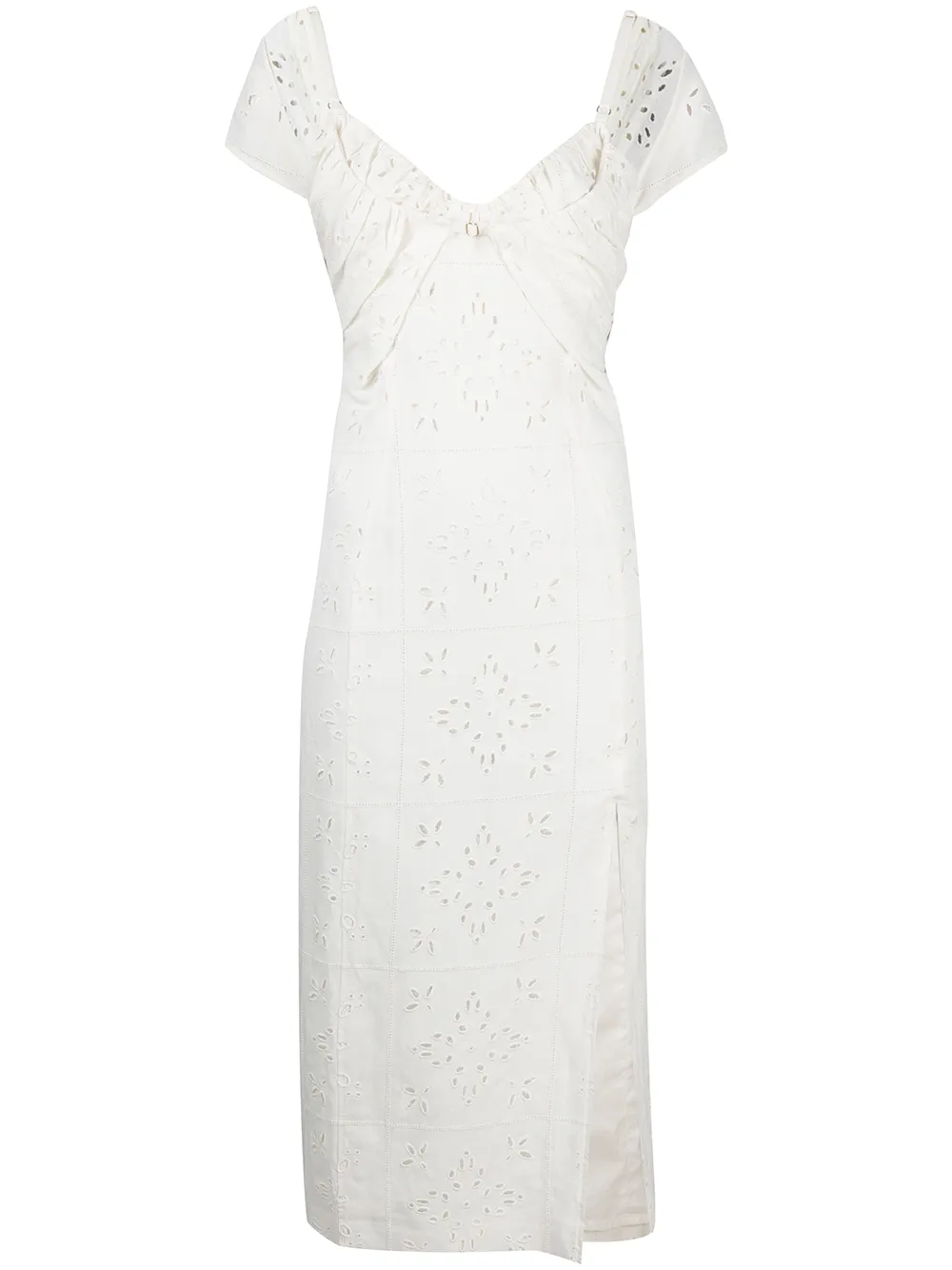 Платье миди с английской вышивкой Jacquemus, белый
Платье миди с английской вышивкой Jacquemus, белый