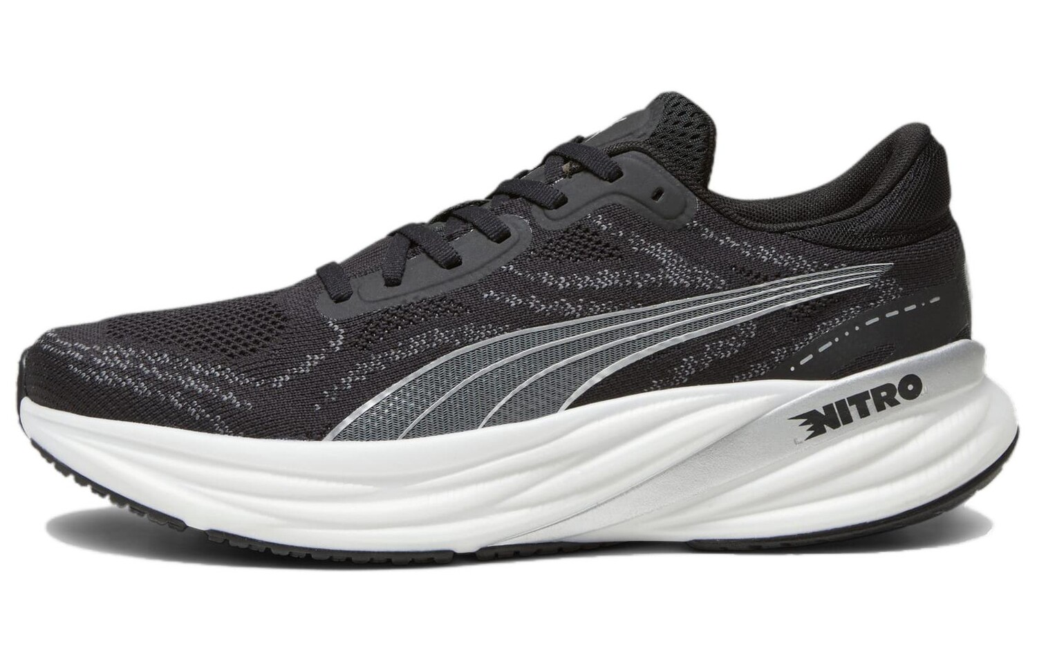 Кроссовки Puma Magnify Nitro 2 'Black Silver', черный/серый
Кроссовки Puma Magnify Nitro 2 'Black Silver', черный/серый