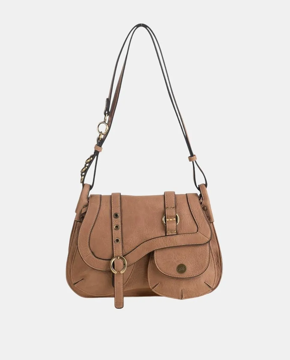 Средний кожаный плечевой мешок с клапаном Volum, светло-коричневый
Средний кожаный плечевой мешок с клапаном Volum, светло-коричневый