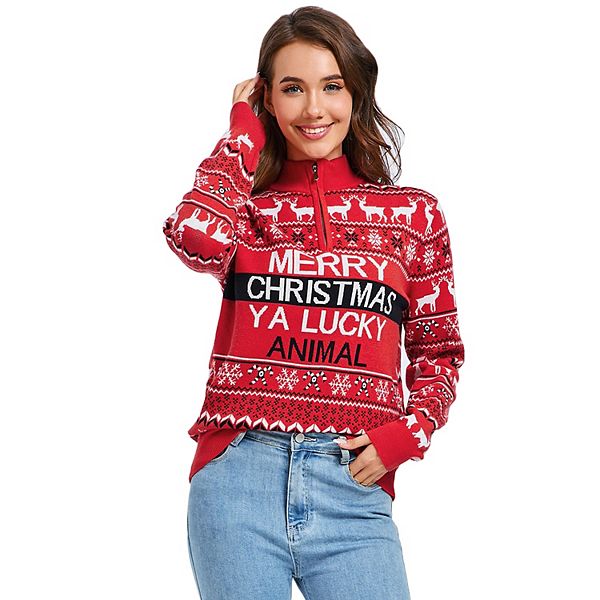 Женский свитер с высоким воротом и молнией на четверть Kojooin, Red
Женский свитер с высоким воротом и молнией на четверть Kojooin, Red