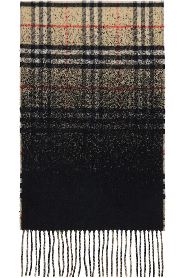 Burberry Кашемировый шарф с градиентным клетчатым узором бежевого цвета
Burberry Кашемировый шарф с градиентным клетчатым узором бежевого цвета